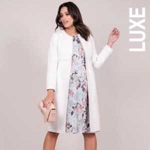 Seraphine Luxe - Blush Bouclé Maternity Coat - Like New
